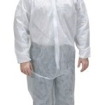 30G Polypropylene coveralls white without H&B