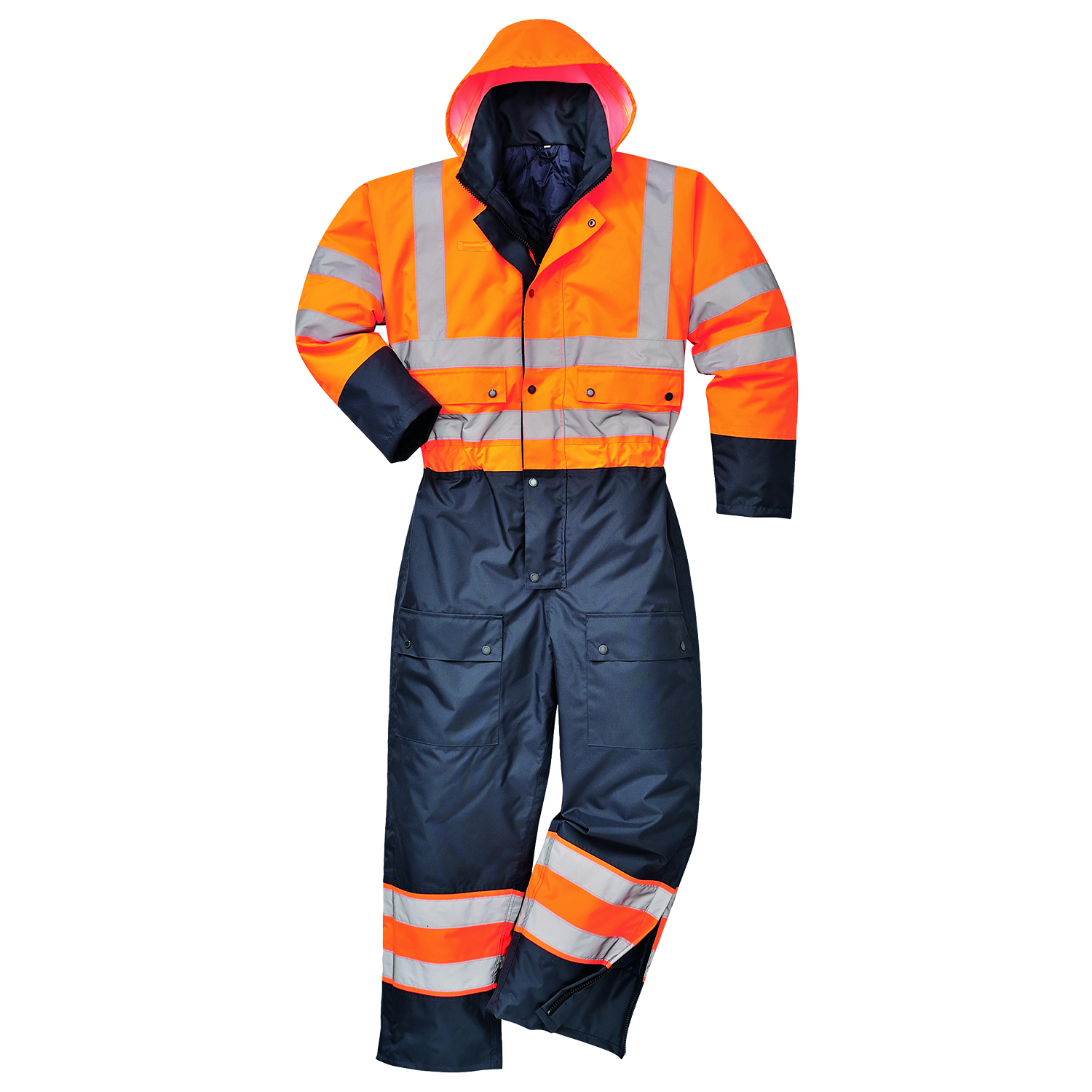 High Vis Contrast Insulated Coveralls